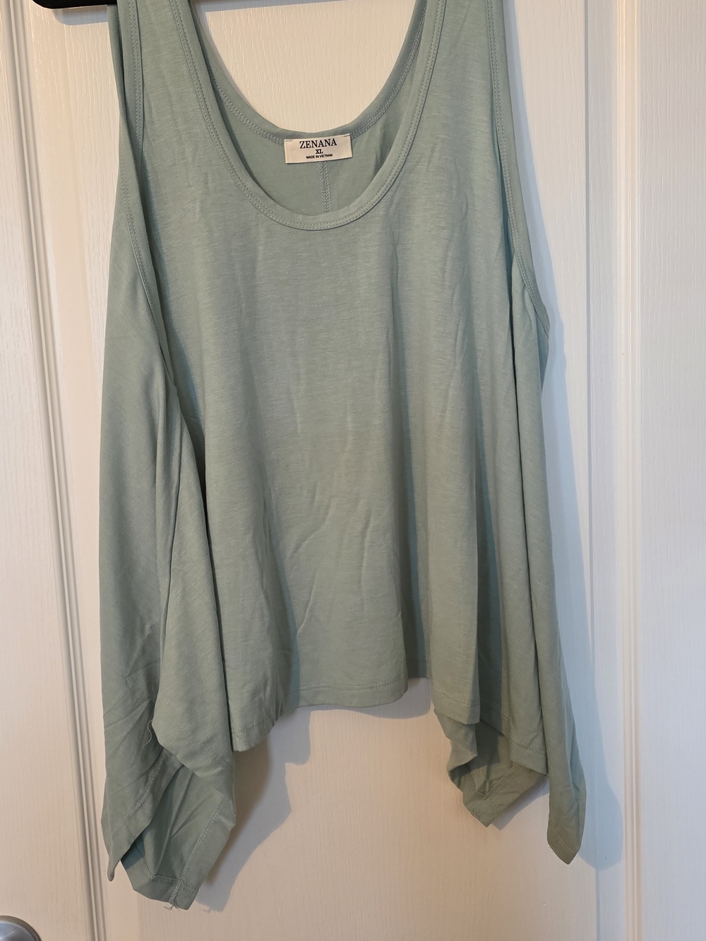 Zenana Outfitters Sage Green Scoop Neck Swing Tank